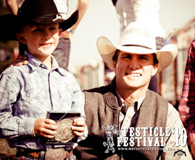 Justin McBride at Testicle Festival PRCA Rodeo